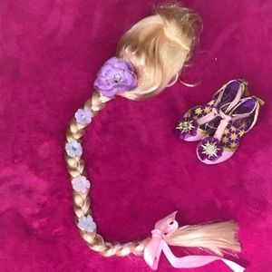 Repunzal wig and shoe